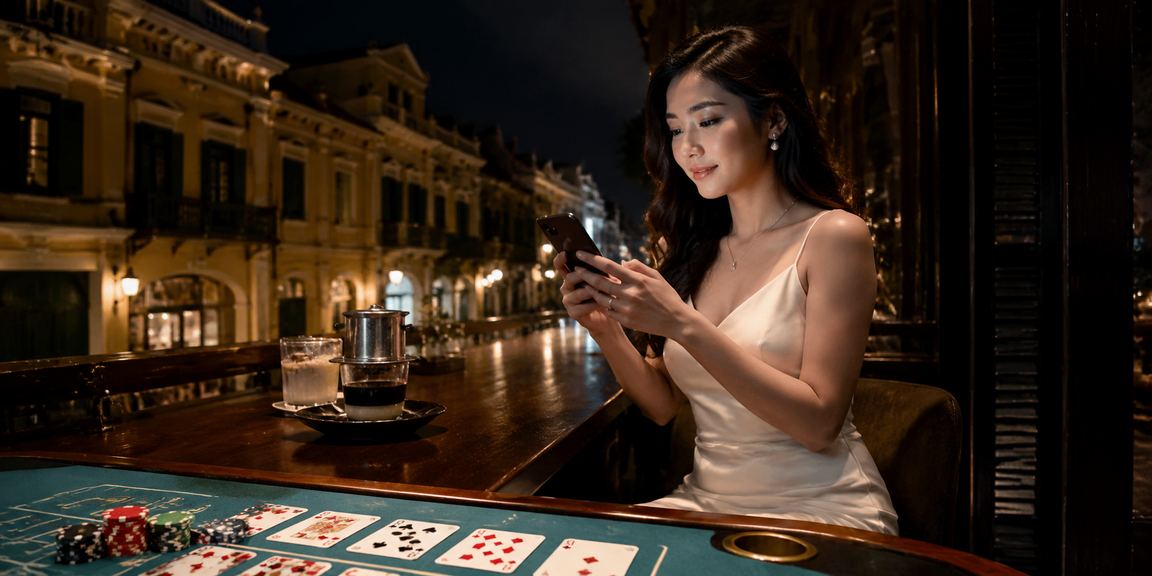 Khách chơi bài baccarat ở Hà Nội